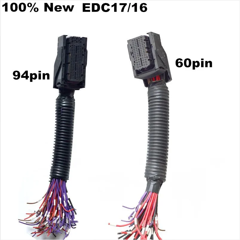 1 kit New 94 Pin Or 60 Pin/Way ECU/EDC17/16 Car Engine Computer Board Plug Connector With 40CM Full Cable Wire For VW Audi