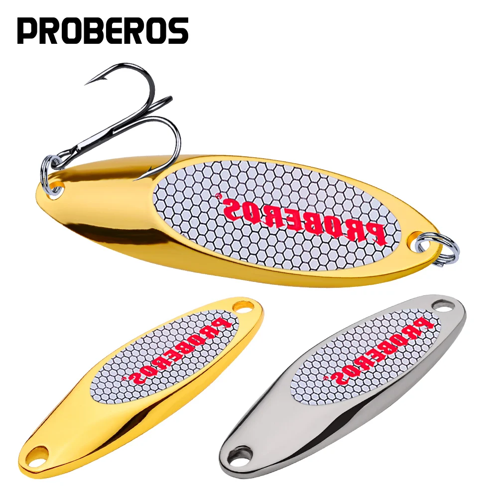 

PROBEROS Top Metal Spoon Lure 20pc fishing tackle 3g-60g 10 different weights Fishing Lure Spoon Metal Lure for Fishing bait