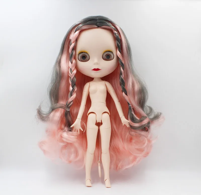 

Free Shipping BJD joint RBL-878J DIY Nude Blyth doll birthday gift for girl 4 colour big eyes dolls with beautiful Hair cute toy