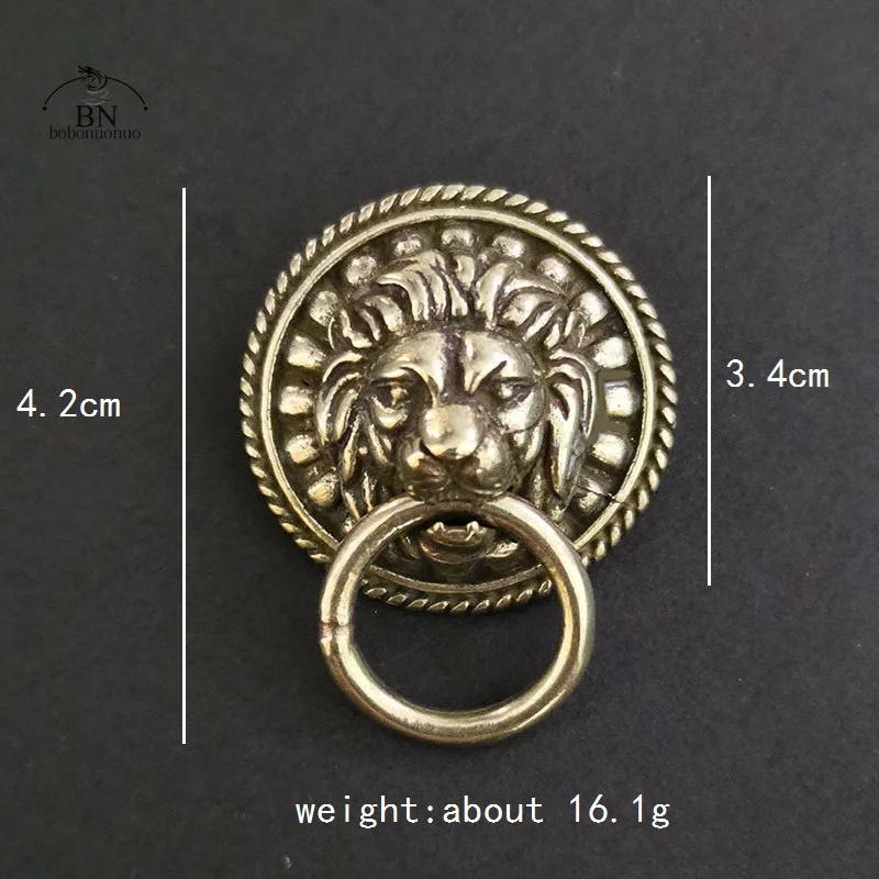 Vintage Copper lion Head Buckle Brass Screwback Rivet Clothes Button Punk Trendy DIY Accessories for Leather Jacket Belt Wallet