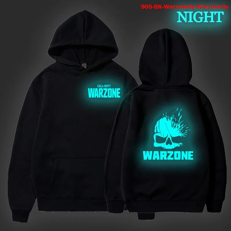 Men's Luminous Hoodies Game Call of Duty Warzone Printed Men Oversized Hoodie 2021 Autumn Sweatshirt Casual Cool Pullover Tops