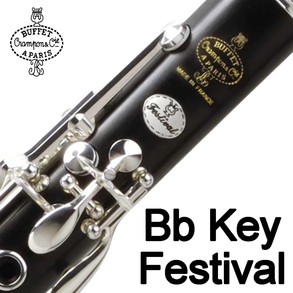 

Free Shipping Music Fancier Club Bakelite Bb Clarinets FESTIVAL Major Professional Clarinets Silver Plated Keys 17 Mouthpiec