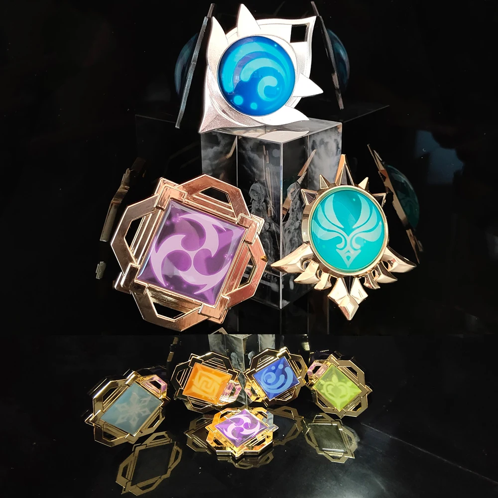 Game Eyes Of God Metal KeyChains Trinket Mondstadt Liyue Harbor Anime Accessories Bag Pendant Key Chains High Quality