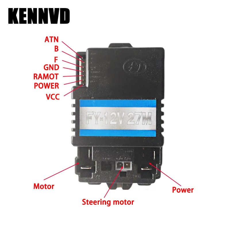 Children Electric Car FY-12V-27MHZ Remote Control Receiver, Power Wheel Ride On Car FY-12V 2.4G Bluetooth Controller Transmitter