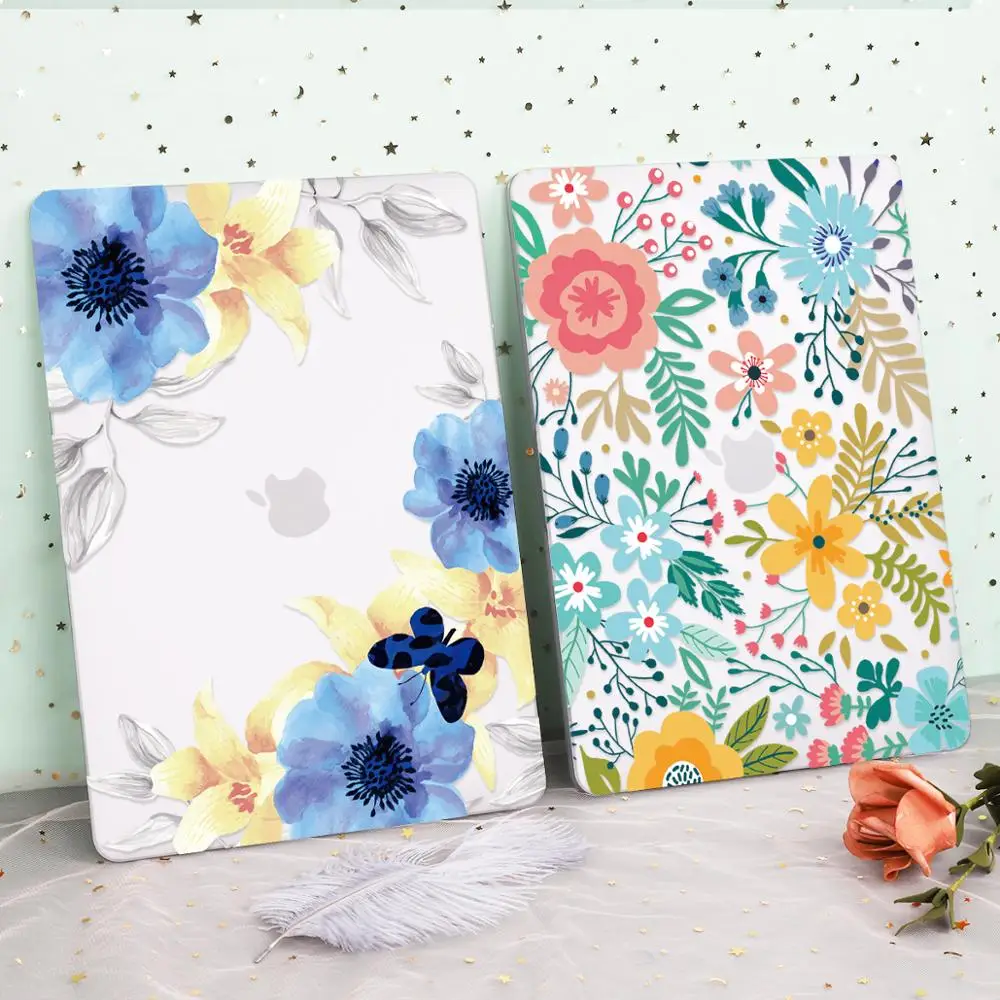 Imagem -02 - Capa de Plástico Rígida para Macbook Air Pro Flower Matte Soft Touch Retina 13 A2681 2023 m1 A1932 A2179 A2338 A2289 2023 m2