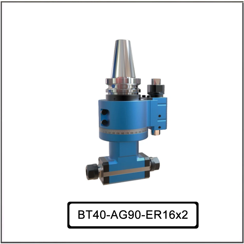 BT30 BT40-AG90-ER16 ER25 ER32 ER40x2 CNC side milling head right angle head transverse  Double head 90 degree angle head