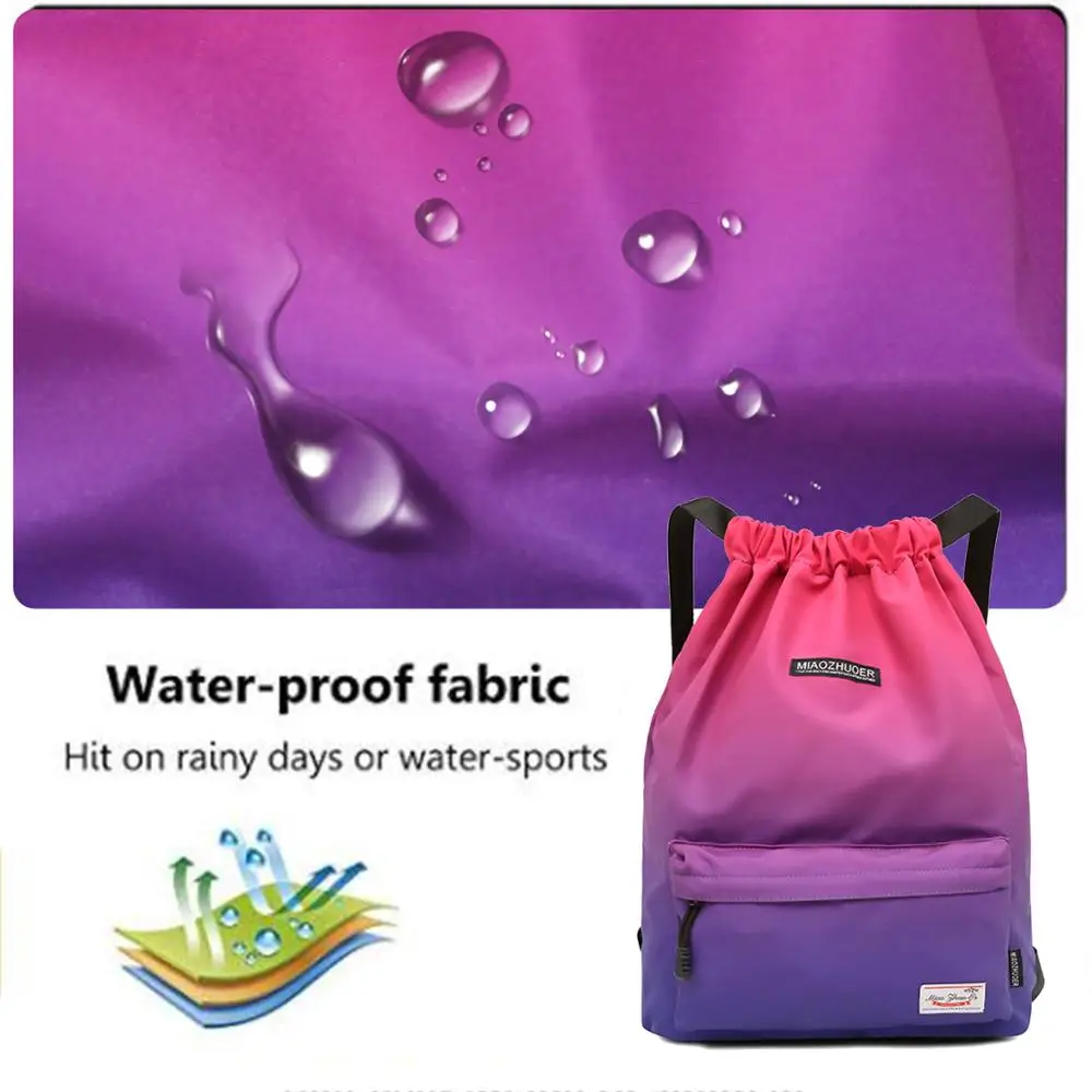 Mochila de deporte para gimnasio, bolsa deportiva impermeable con cordón perfecta para actividades en el exterior, accesorio ideal para