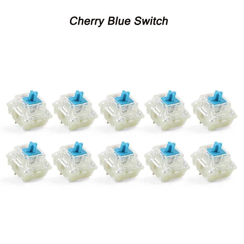 Original Cherry Silent Red Black Switch Mechanical Keyboard Clear RGB 3Pin SMD Brown Red Blue Silver MX Switch Custom Gamer Axis