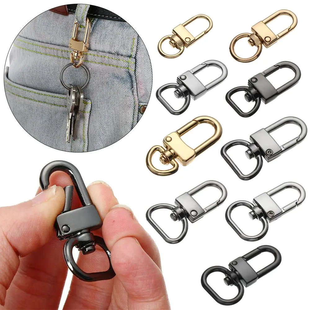 5Pcs Bags Strap Buckles Lobster Clasp Collar Carabiner Snap KeyChain Hook Split Ring Jewelry Making Tools Bag Part Accessories