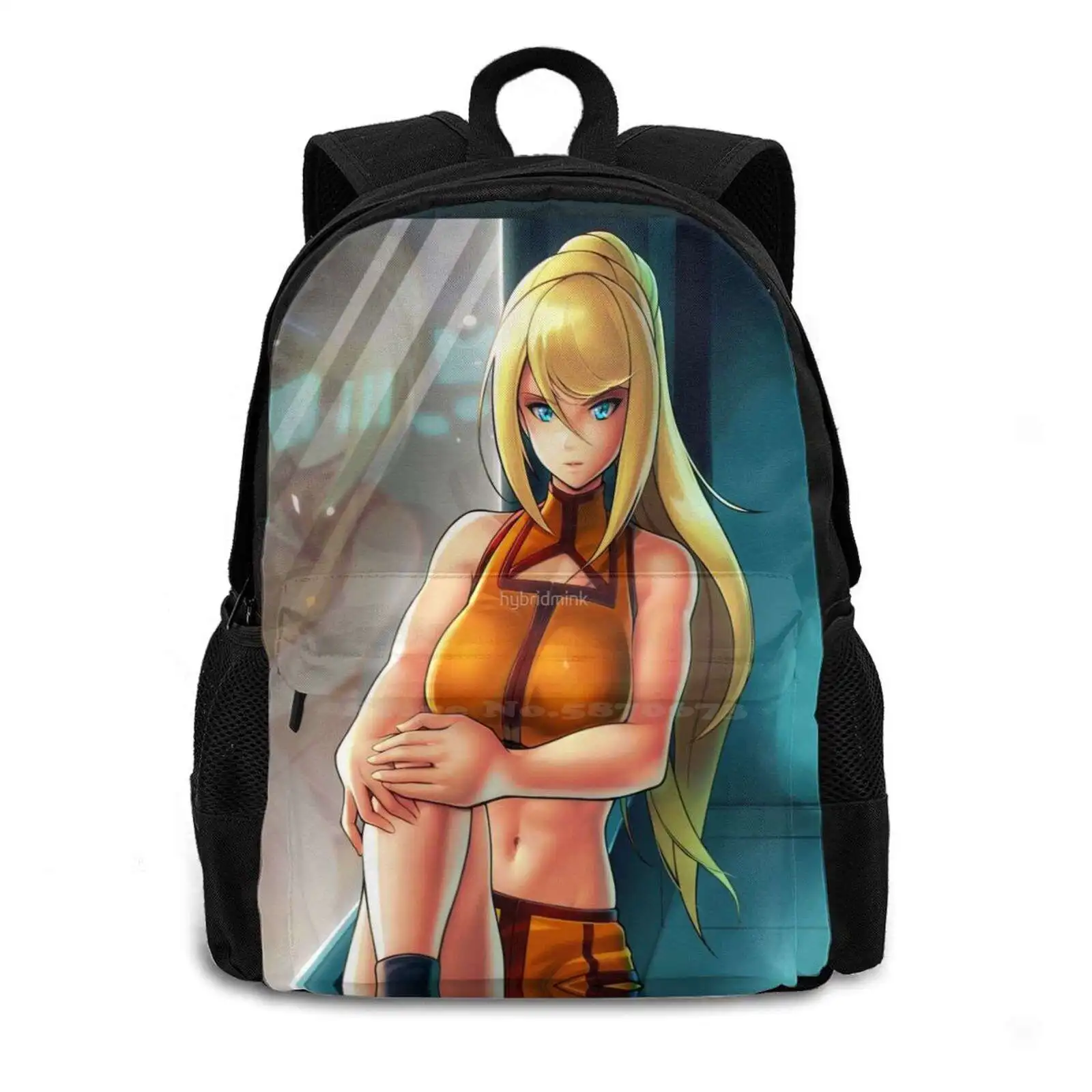 Zero Mission : Travel Laptop Bagpack School Bags Samus Zero Suit Samus Metroid Smash Bros Ultimate Zero Mission Anime Case