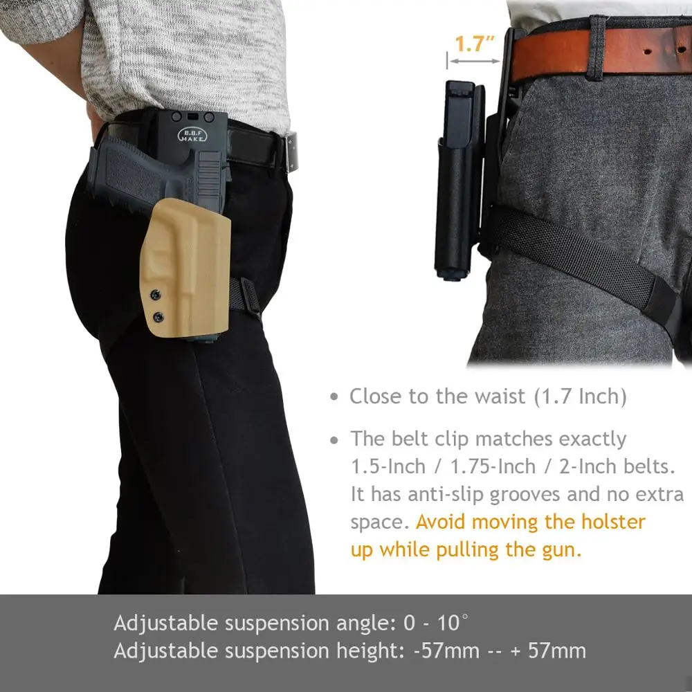 BBF Make KYDEX OWB Holster For Glock 19 19x 23 32 17 22 3125 26 27 33 CZ P10 Gun Holster Belt Outside Carry Pistol Case Pouch - view 5