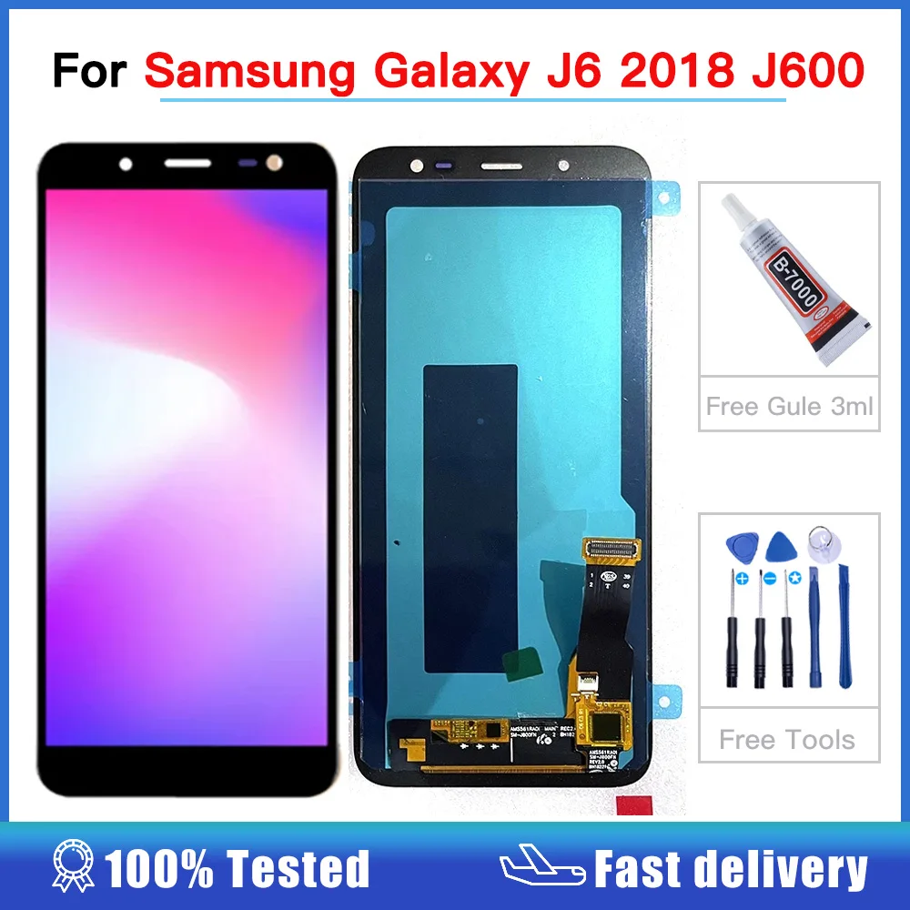 OLED J600 LCD For Samsung Galaxy J6 2018 J600F J600Y LCD Display SM-J600F J600G J600FN/D Touch Screen Digitizer Assembly 5.6\