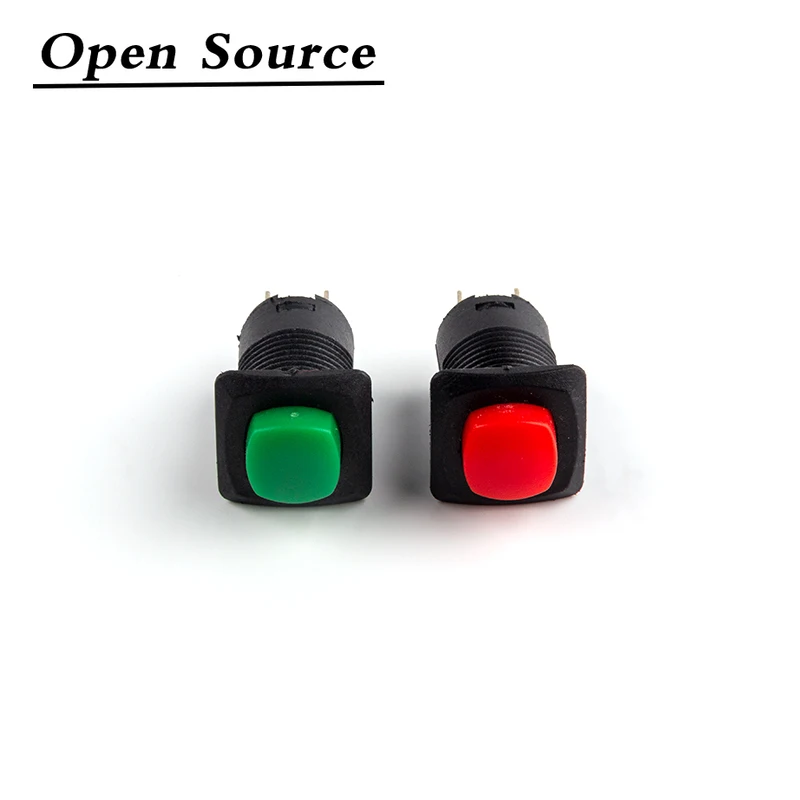 10 Pcs/lot DS-425 DS-426 Self-locking 2 Pin 250V 1.5A Push Button Switch Tactile Tact Switch Direct Patch Metal Interruptor M12