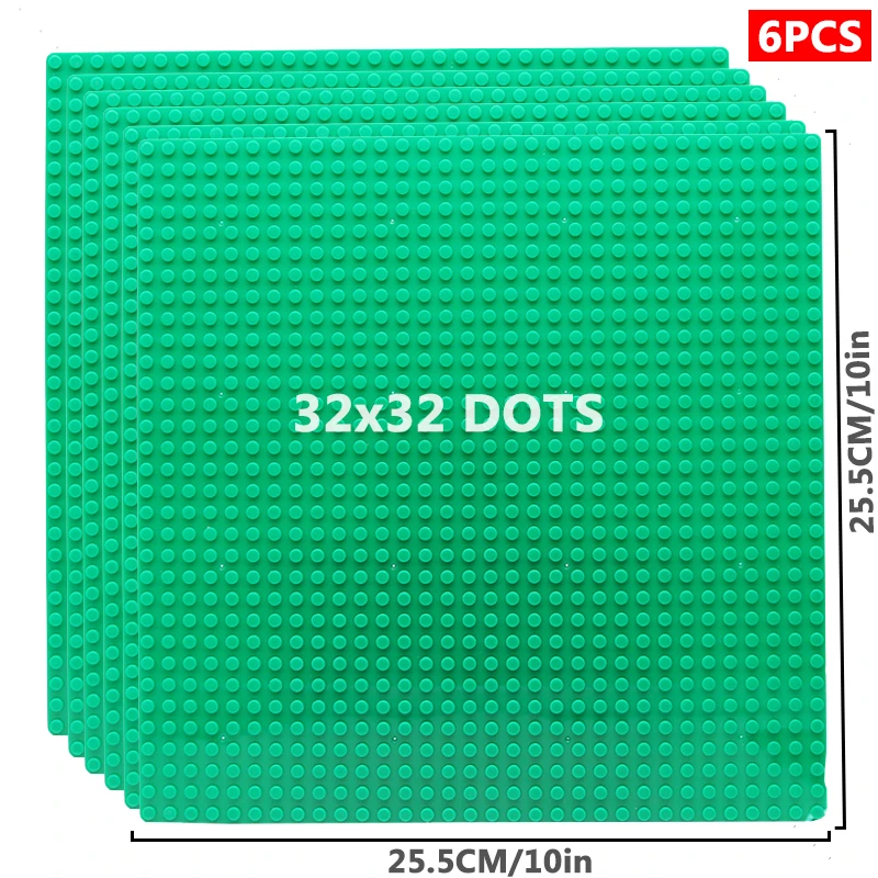 6 stks/set Bodemplaat 32*32 32*16 Studs Klassieke Figuren Bouwstenen Platen Bricks Grondplaat Blokken Kinderen speelgoed Voor Kid Geschenken