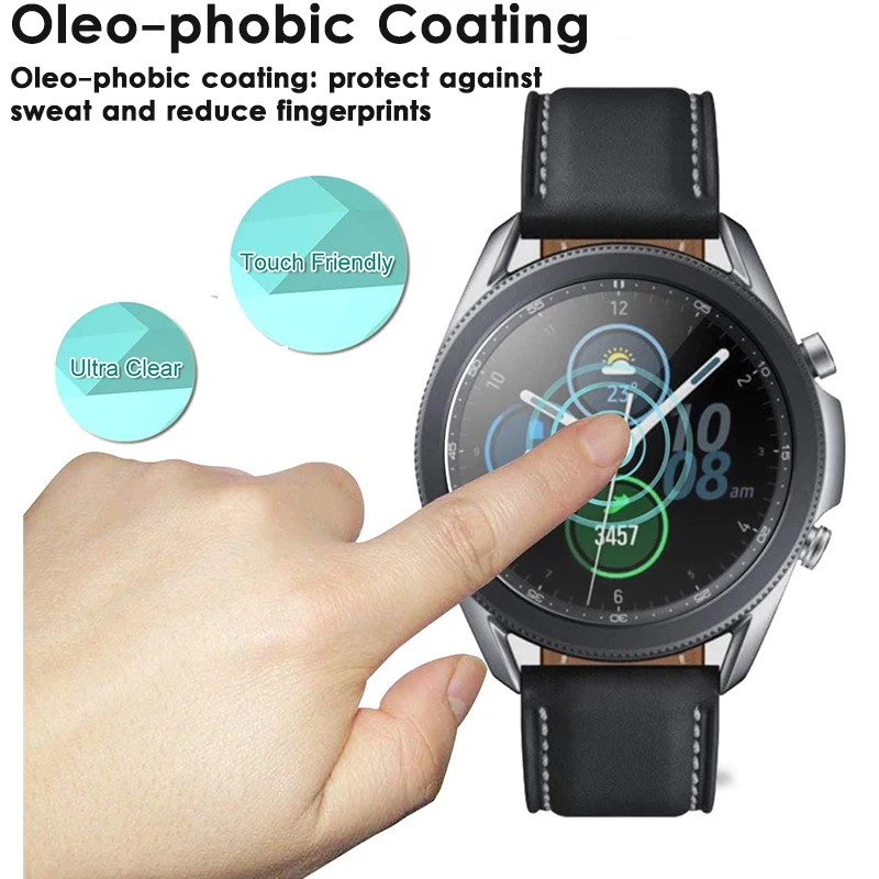 3 sztuki szkło hartowane do Samsung Galaxy Watch 3 41mm 45mm do Samsung Smart Watch 9H folia ochronna do ekranu