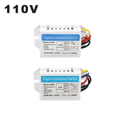 AC110V 2/3 Roads Independence Control Section Switch 2 Ways Digital Subsection Switch 3 Ways Piecewise Switch For Ceiling Light