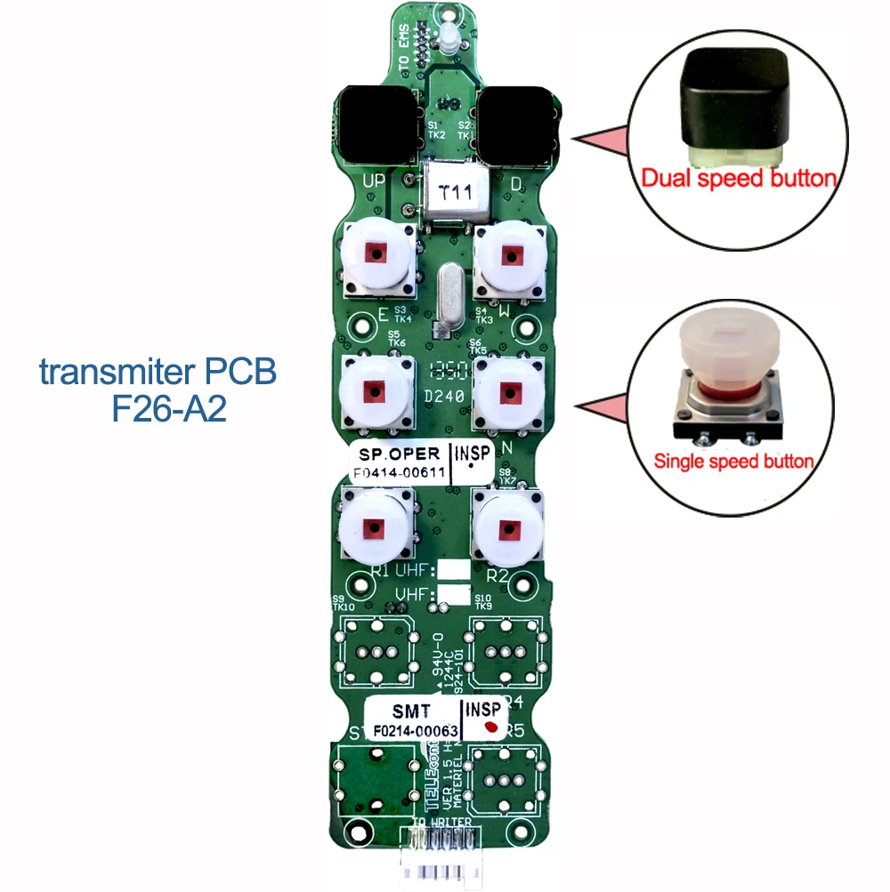 Telecontrol  8 keys industrial  crane  remote control transmitter emitter PCB or CPU Circuit board for F26-A1 F26-A2  F26-A3