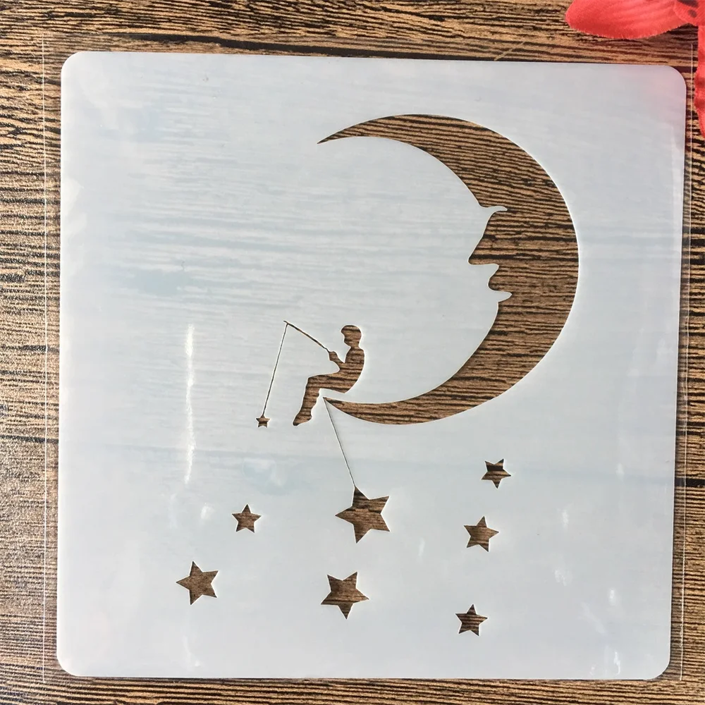 9Pcs/Set 13cm Leaves Tree  DIY Layering Stencils Painting Scrapbook Coloring Embossing Album Decorative Template