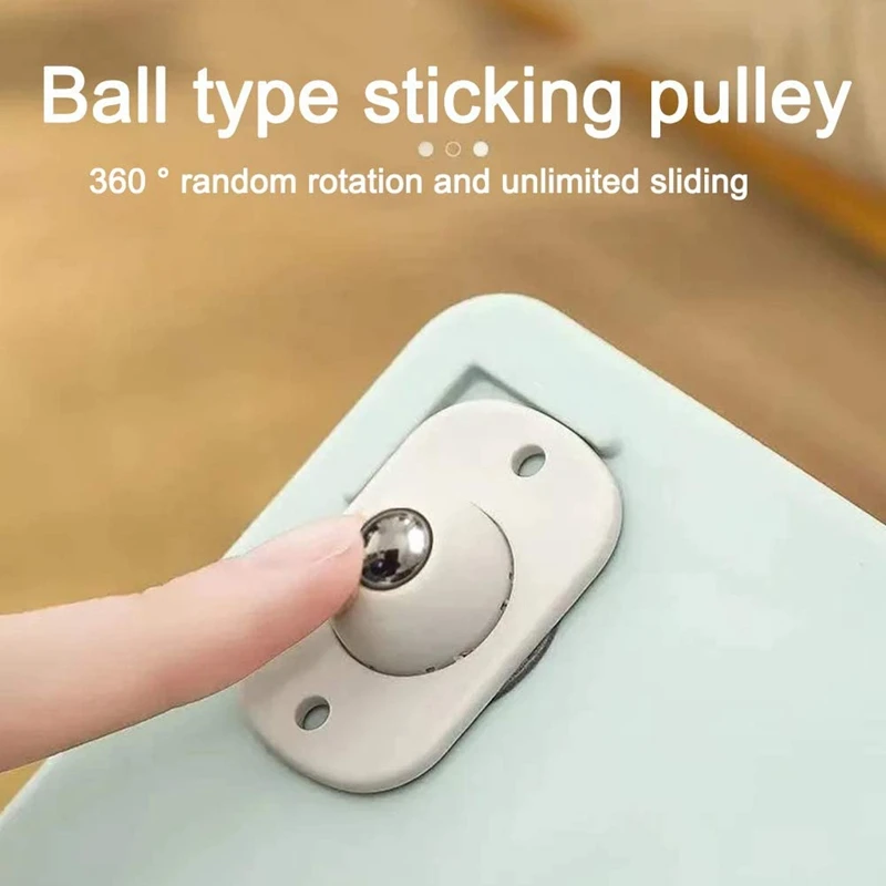 20 Pcs Selbstklebende Swivel Caster Edelstahl Mini Paste Universal Rad Universal Rad 360 Grad Rotation Pulley