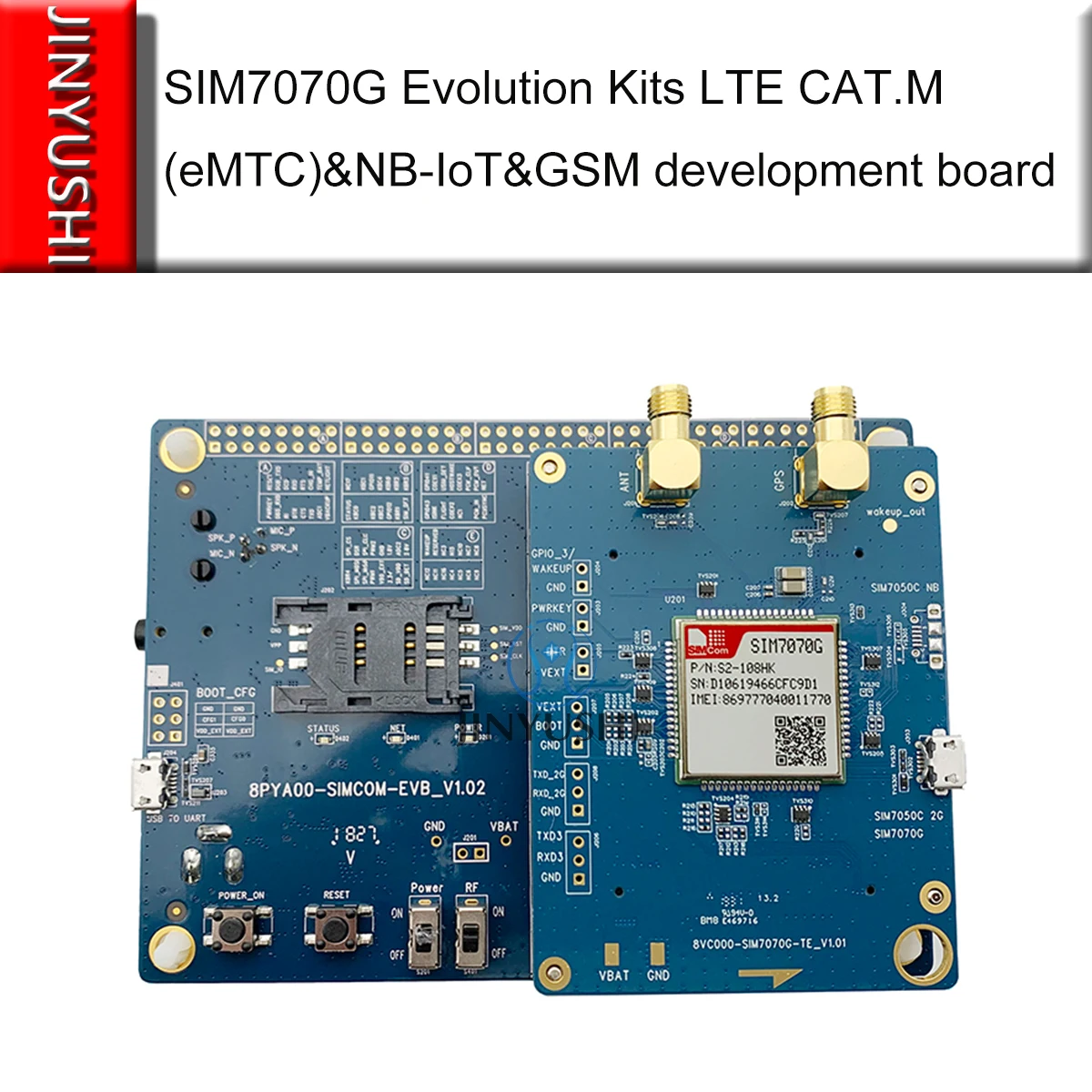 Imagem -02 - Simcom Sim7070g Sim7070 Multi-banda Cat-m e Nb-iot Evolution Kit te Kit ca T.m Emtc & Nb-iot & Gsm Placa de Desenvolvimento Evb