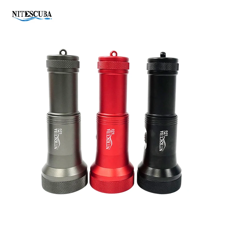 Nitescuba S20 Scuba Diving Flashlight Dive Torch 2000 Lumen Waterproof Underwater Submarine Lights with Rechargeable battery