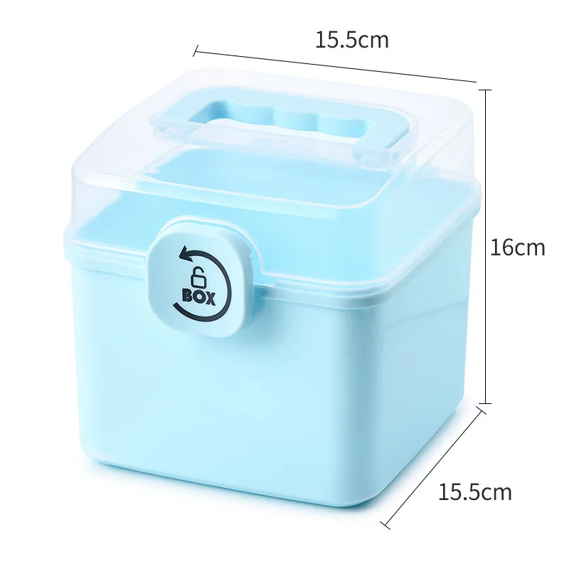 Large Capacity Family Medicine Organizer Box Portable First Aid Kit Medicine Storage Boxes Organizers Plastic Organizing Home