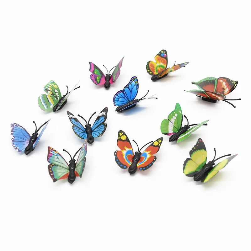 20 Pieces Artificial Butterfly 4cm Home Decoration Accessories Headdress Wall Stickers Diy Candy Box Scrapbooking Wedding Party