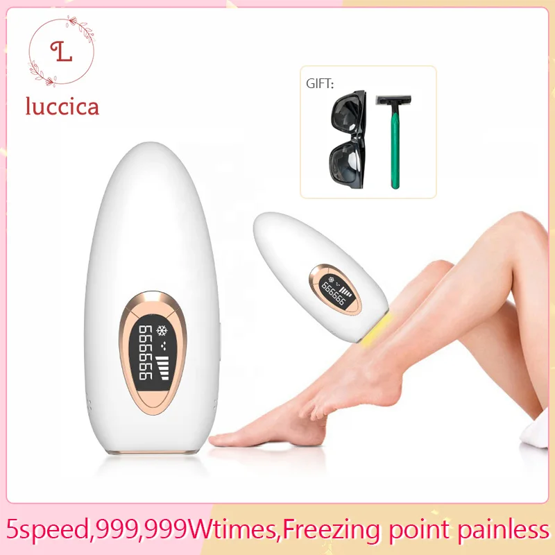 LUCCICA-Portable Ice Cool IPL Hair Removal Bikini Area And Full Body Skin Rejuvenation Face IPL Hair Removal