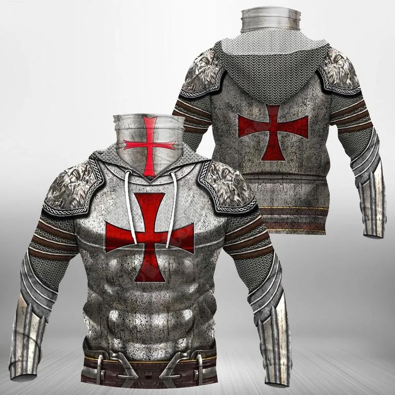 Knights Templar Armor 3D Printed Hoodies Harajuku Fashion Sweatshirt Women Men Casual Pullover Hoodie Mask Warm Drop Shipping 03