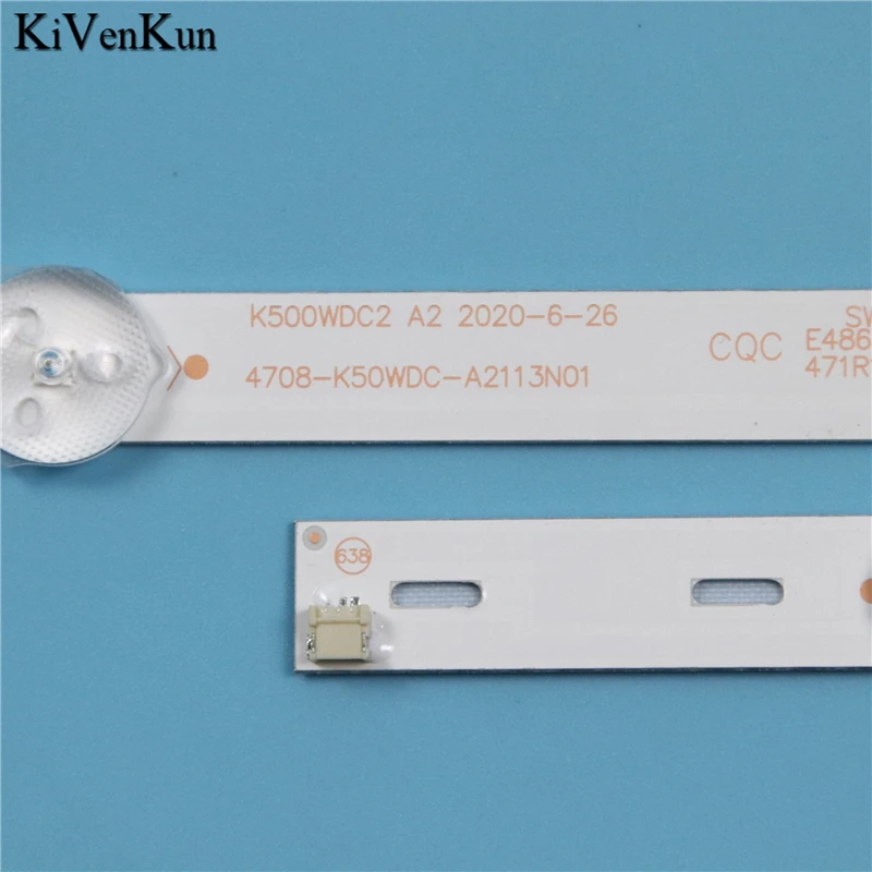 8PCS/Set 484mm 6V TV's Lamp Kits LED Backlight Strips 4708-K50WDC-A2113N01 50