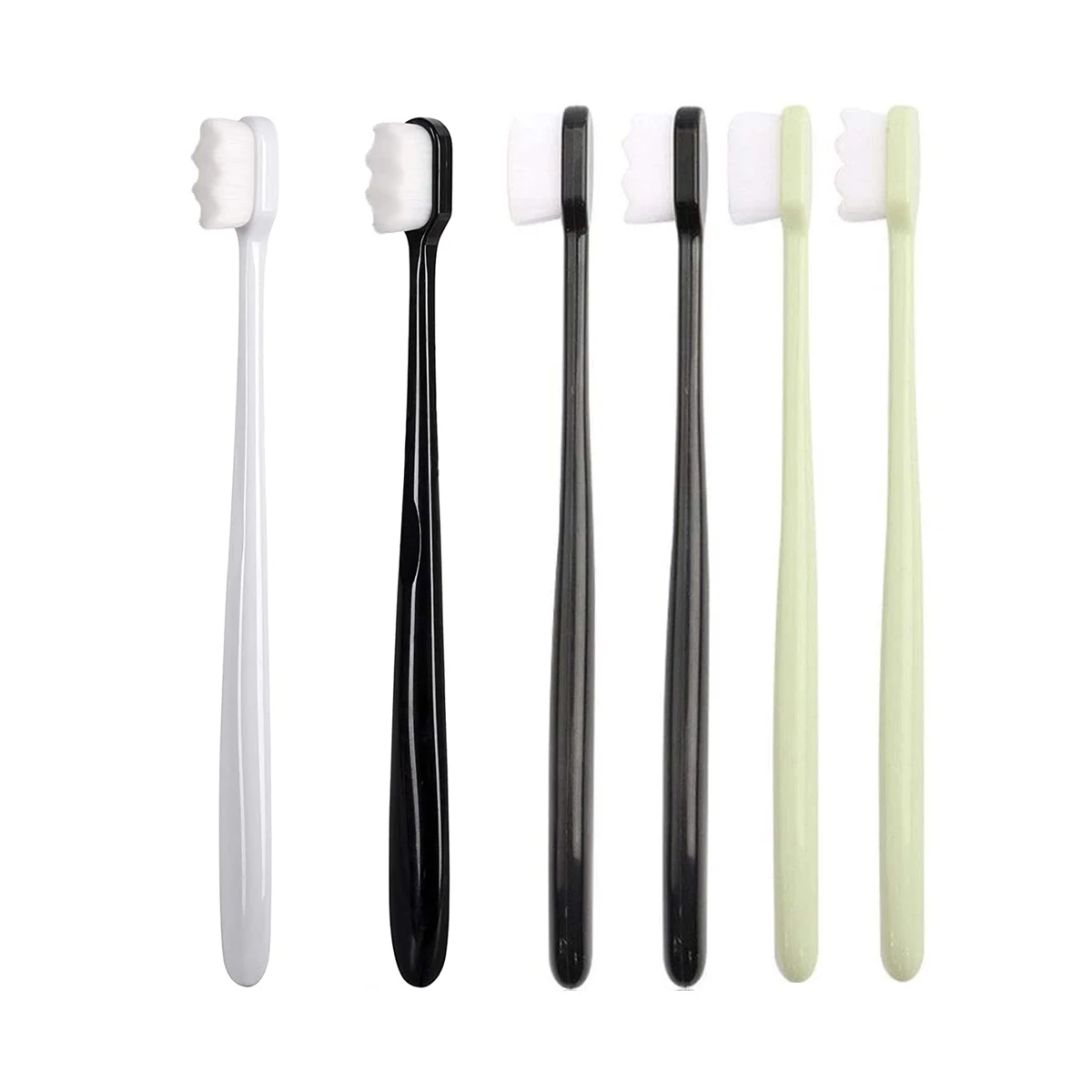 3PCS Random Ultra-fine Soft Adult Toothbrush Portable Travel Brush Million Nano Bristle Teeth Deep Cleaning Dental Oral Care