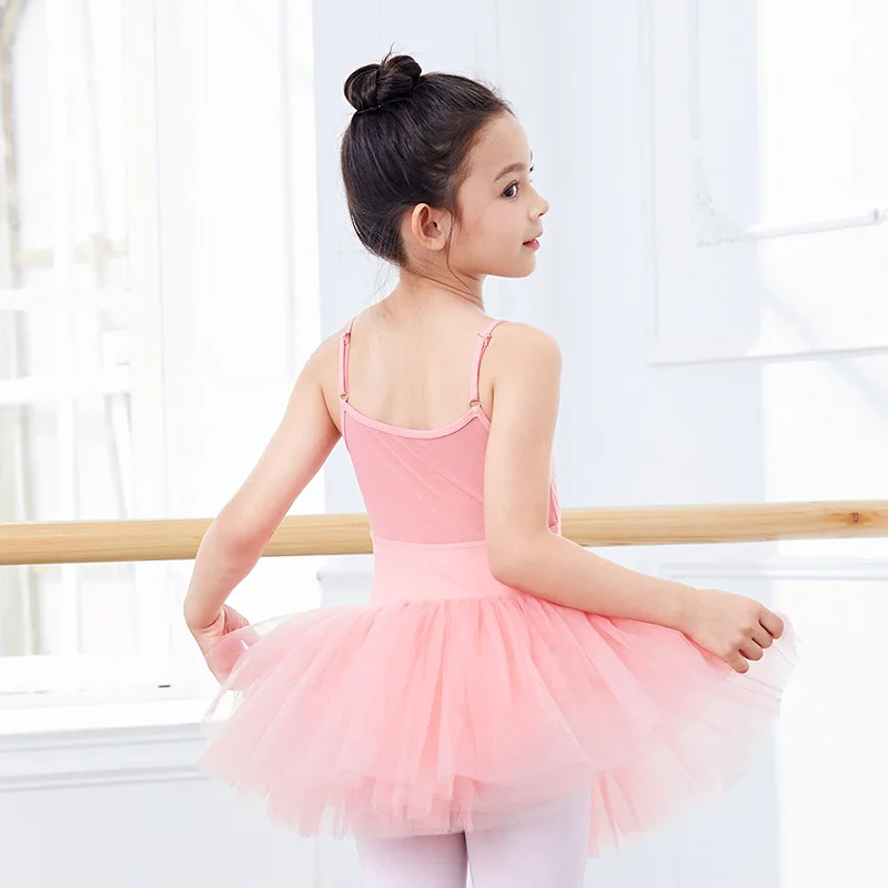 Ballet Leotards for Girls Ballet Tutu Dress Children Mesh Splicing Dance Tutu Pettiskirt Toddler Camisole Princess Dress