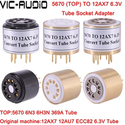 1Pc 6N3 6H3N 369A 5670 12AX7 ECC82 ECC83 12AU7 6.3V Vacuüm Buis Socket Diy Audio Versterker Vacuüm buis Zet Socket Adapter