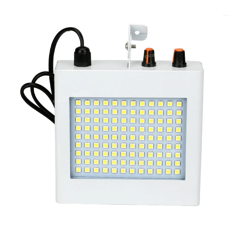 Free Shipping 108 Cast Aluminum Housing LED Strobe Stage Lights With Remote Control And Voice Control With White And RGB Light