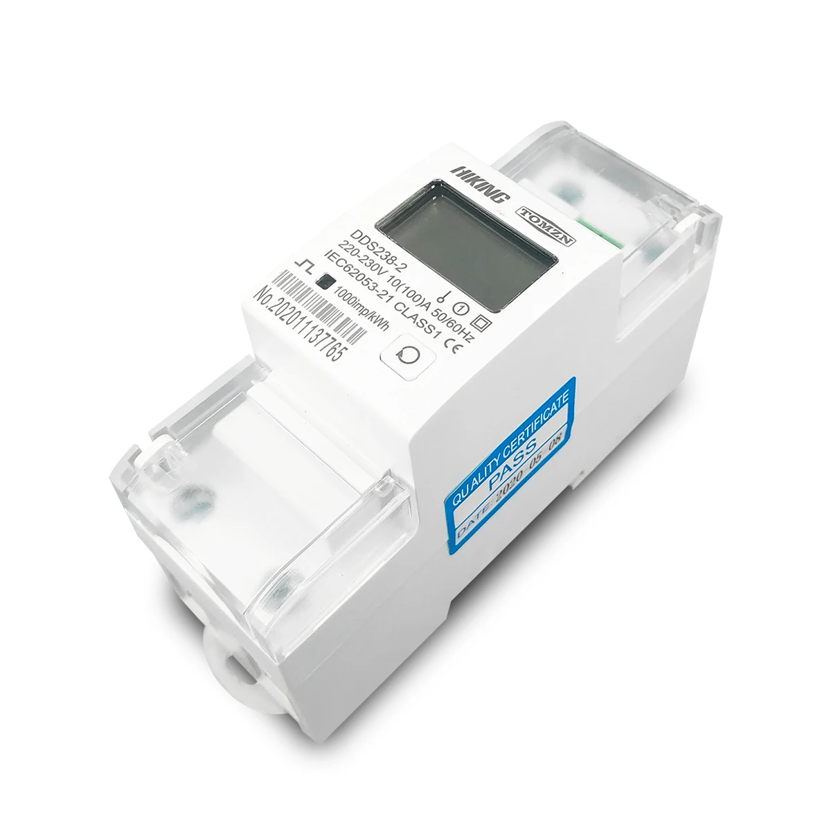 10(100)A 220V 230V 50HZ 60HZ 100A bi-directional Single phase active energy import export kwh Din rail Watt hour energy meter