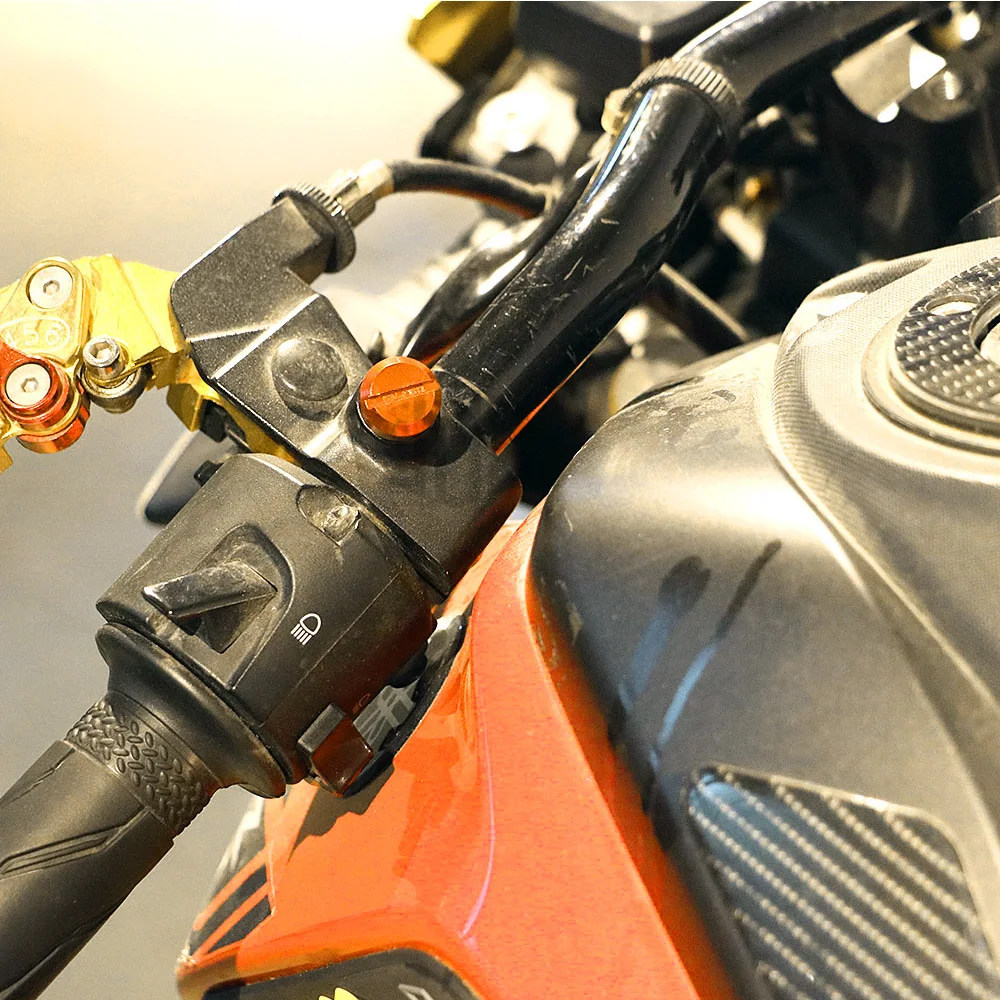 3 uds naranja motocicleta M10 * 1,25 CNC espejos agujero tapón tornillos tapas adaptador de rosca pernos para KTM DUKE RC 125 390 200 250 690