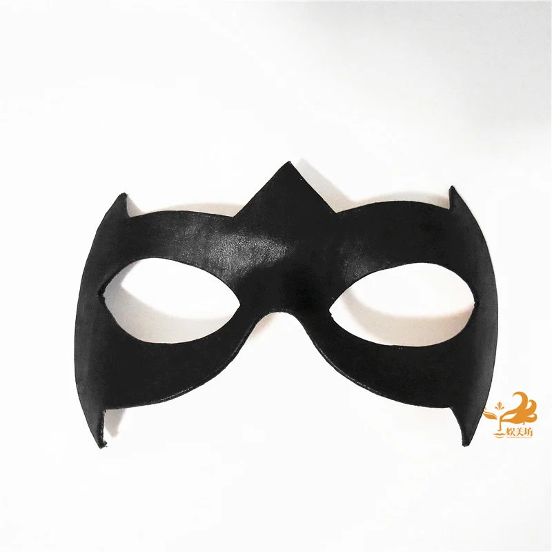 Design Bat Half Face Mask cowhide Leather Eyewear Halloween Night Dance Ball party Adult Masquerade Cosplay Game masks Black