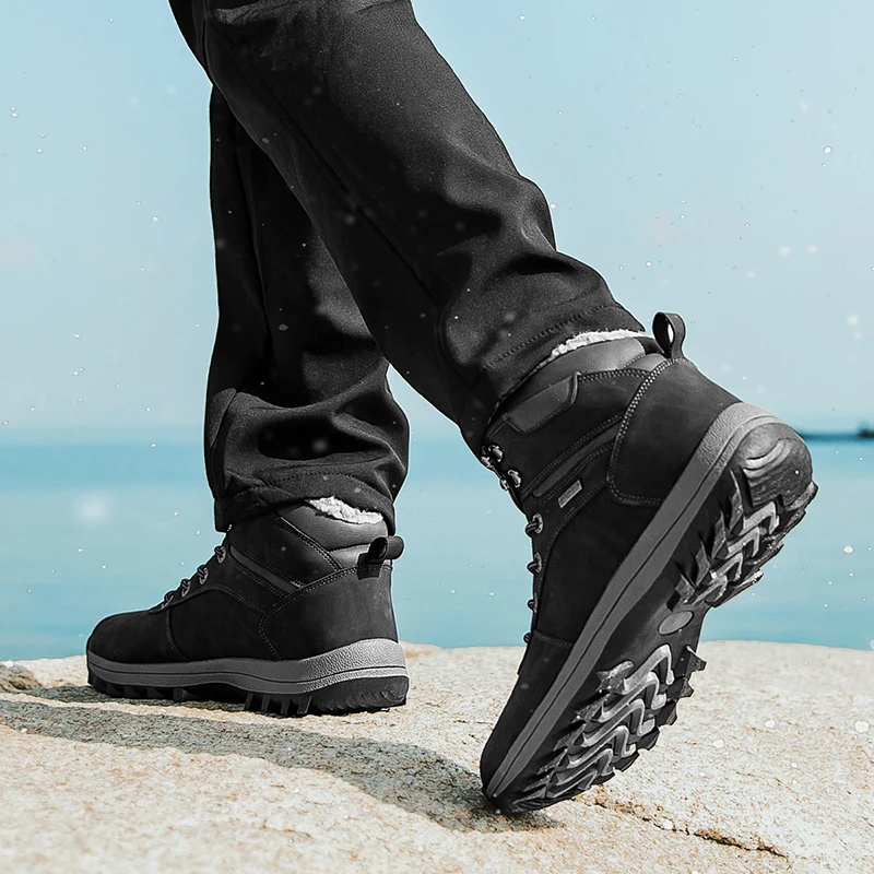 Xiaomi Winter Waterproof Men Boots Plush Warm Snow Boots for Men Sneakers Men Ankle Boots Outdoor Shoes Botas Hombre