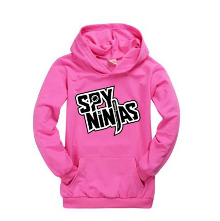 Nieuwe Kinderkleding Meisjes 2-16 Tiener T-shirt SPY NINJA Trui Jongens Capuchon Baby Roze Shirt Kostuums voor kinderen
