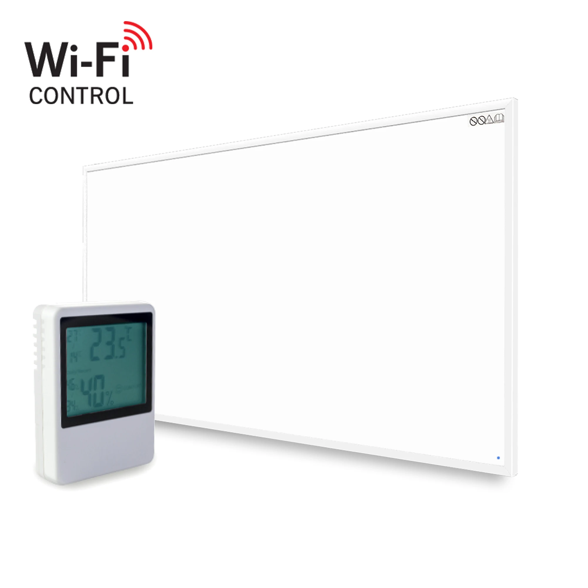 Byecold 700W Infrared Panel Heater with Built-in Thermostat WIFI Wall-mounted Heating Panel