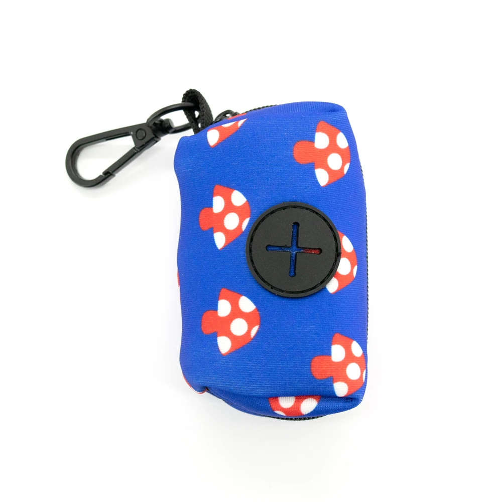 Collarlogo Adjustable Pet Dog Collar Durable Soft Cute Creative Mushroom Design Leash Neoprene Harness Poop Bag Dispenser