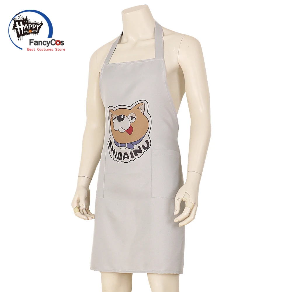 Anime The Way of the Househusband Gokushufudo Tatsu Apron Unisex Cute Bear SHIBAINU Apron Cosplay Costume Halloween