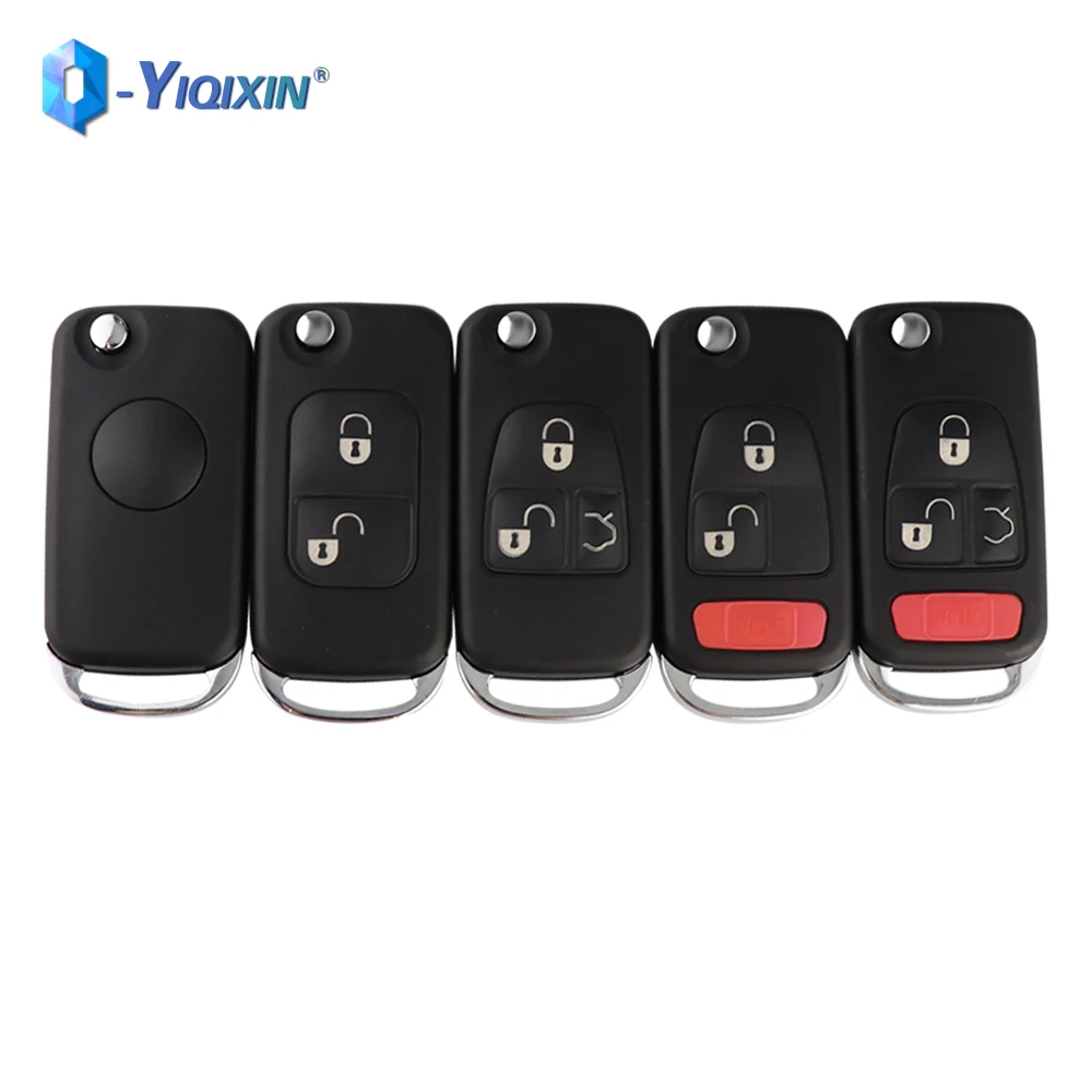 

YIQIXIN For Benz Fob Flip Remote Car Key Shell For Mercedes W168 W124 W202 W203 B200 A160 E113 A C E ML C CL S SL SLK Cover Case