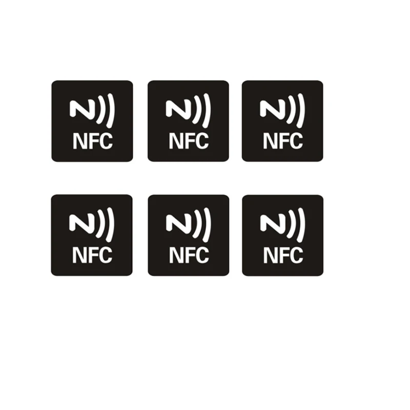 3/6pcs/Lot NFC Stickers NFC 213 Tags Anti Metal RFID adhesive label sticker NFC213 Tag PET Material NFC Phones