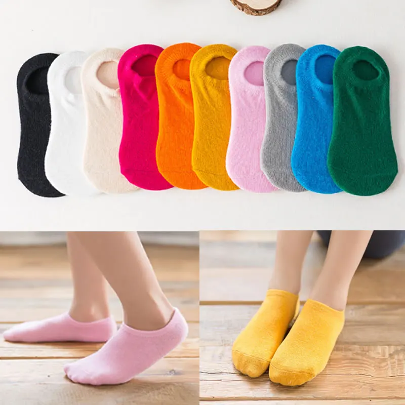 2021 New Hosiery For Children Baby Socks Candy Color Invisible Children Socks Stunning  For Children Boat Socks