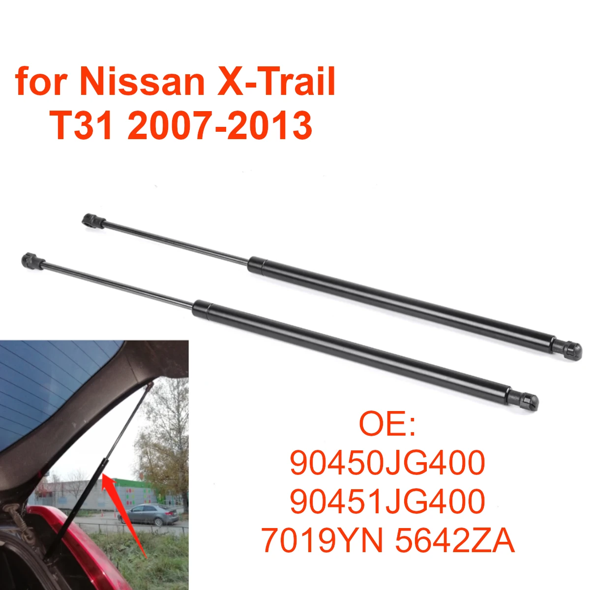 Rear Trunk Tailgate Boot Gas Struts Lift Support Damper Shock Bar 90450JG400 90451JG400 for Nissan X-Trail T31 2007-2013