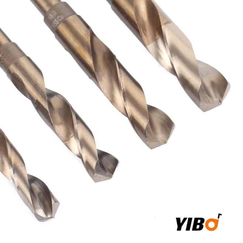1/2'' Cobalt HSS Twist Drill Bits round Shank Reduced 13-25mm for Wood Iron Stainless Steel Aluminum Hole Saw