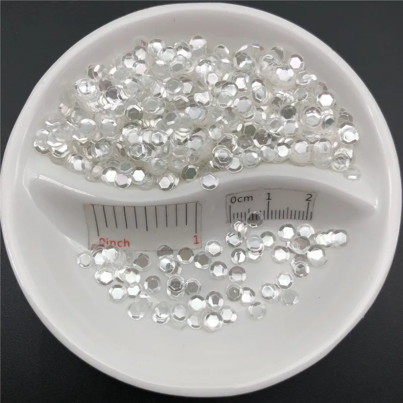 10g 4mm Cup 0 hole Crystal Transparent Loose Sequin Paillette Sewing Craft For Wedding Decoration,Garment Dress Shoe Caps DIY