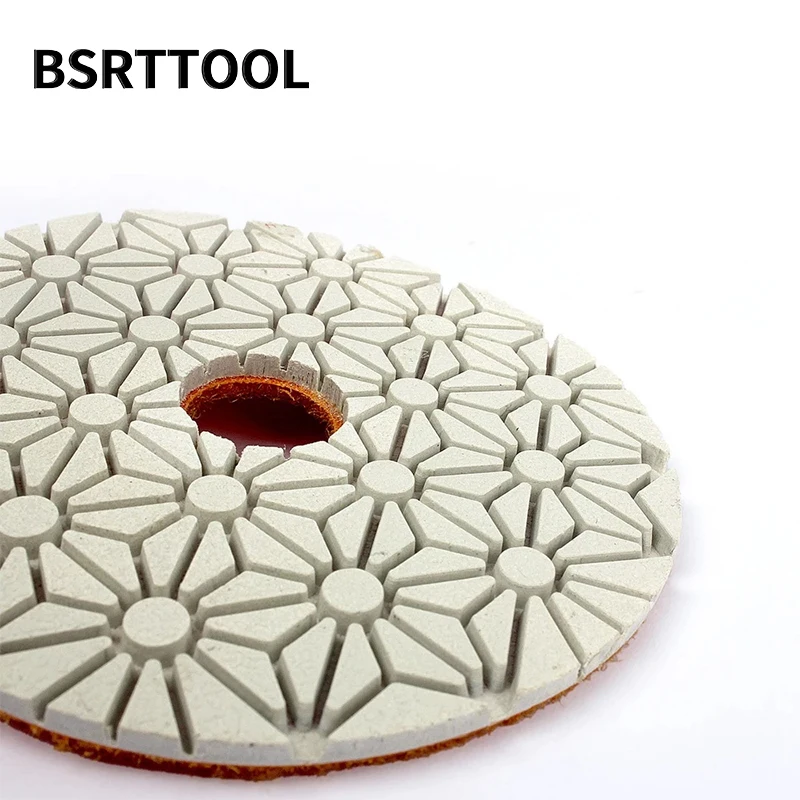 BSRTTOOL 4 "100mm 다이아몬드 화강암 연마 도구에 대 한 3 단계 연마 패드 대리석 콘크리트 연 삭 연마 도구