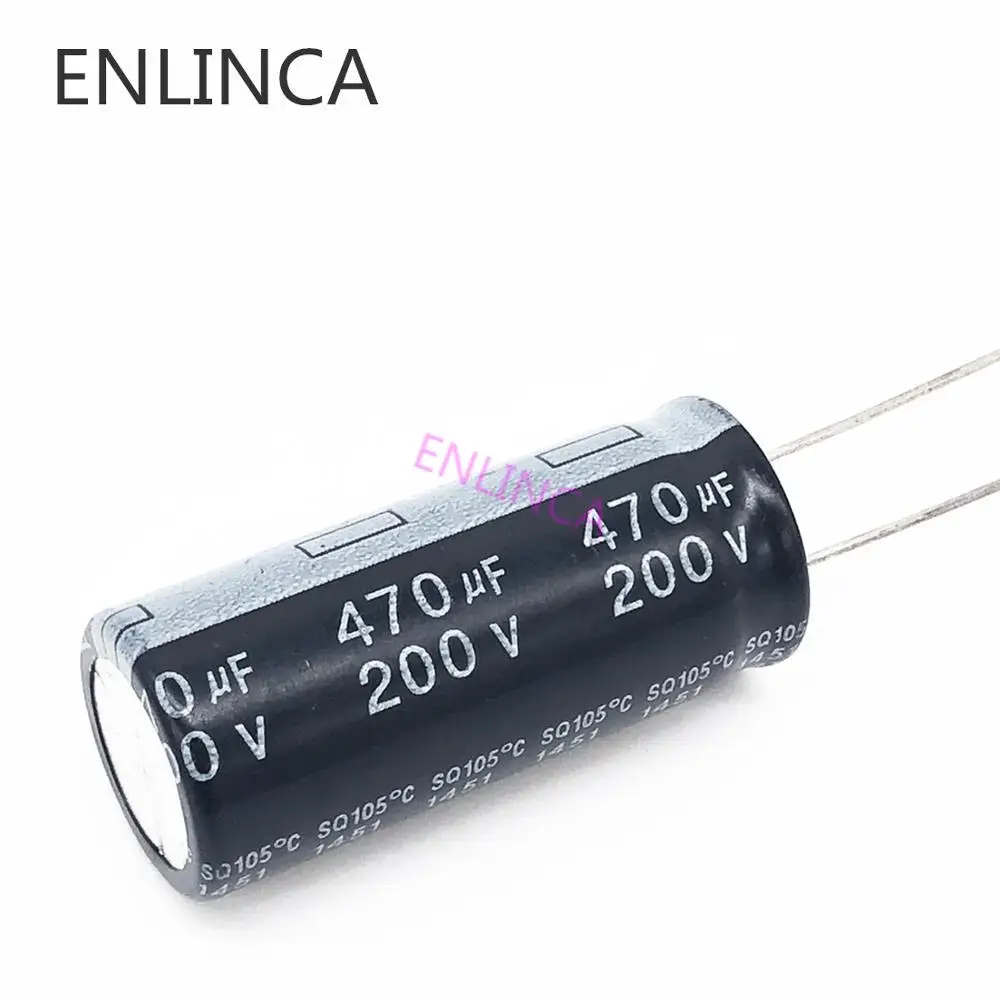 2pcs/lot 200v  470UF 200v 470UF aluminum electrolytic capacitor size 18*40 20%